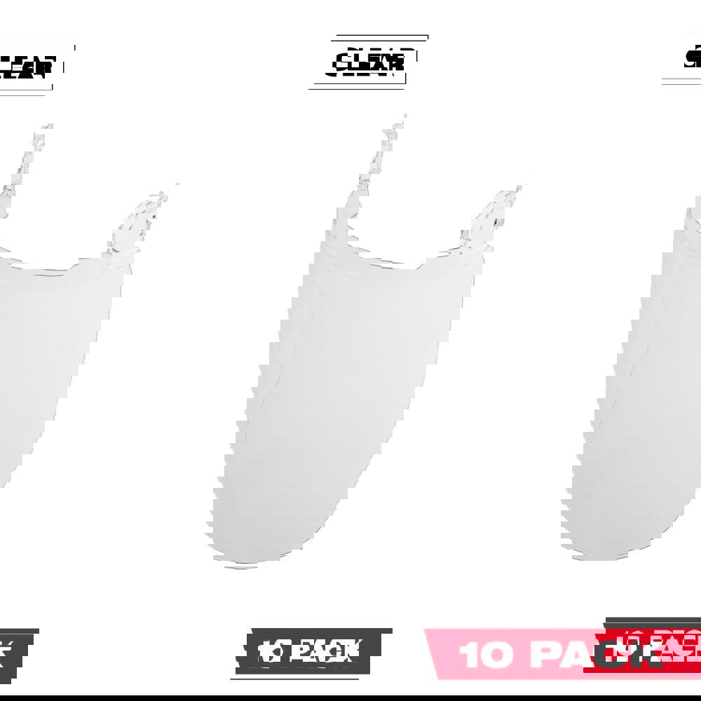 Face Shield Windows & Screens; Product Type: Replacement Lens ; Material: Polycarbonate ; Lens Shade: 9 to 10 ; Window Height (Decimal Inch): 9.8000 ; Window Width (Inch): 9.5 ; Application: BOLT Front Mount